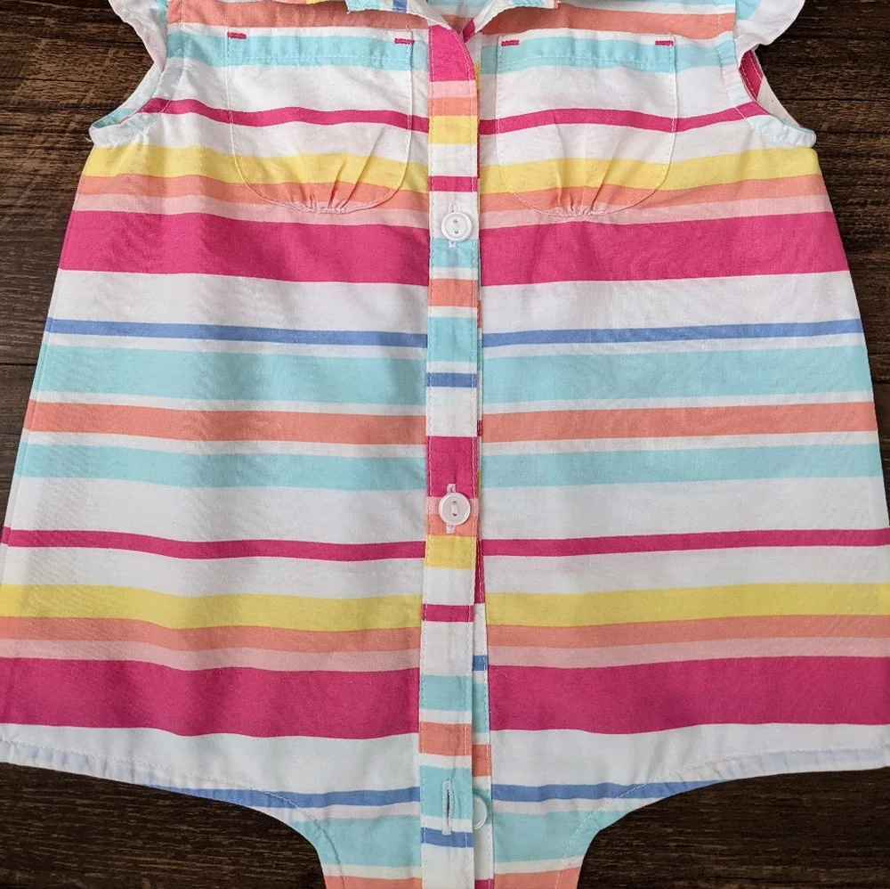 Gymboree Rainbow Stripe Tie Front Top